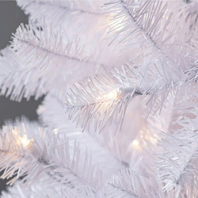 Holiday Time 6.5' Pre-Lit White Madison Pine Artificial Christmas Tree