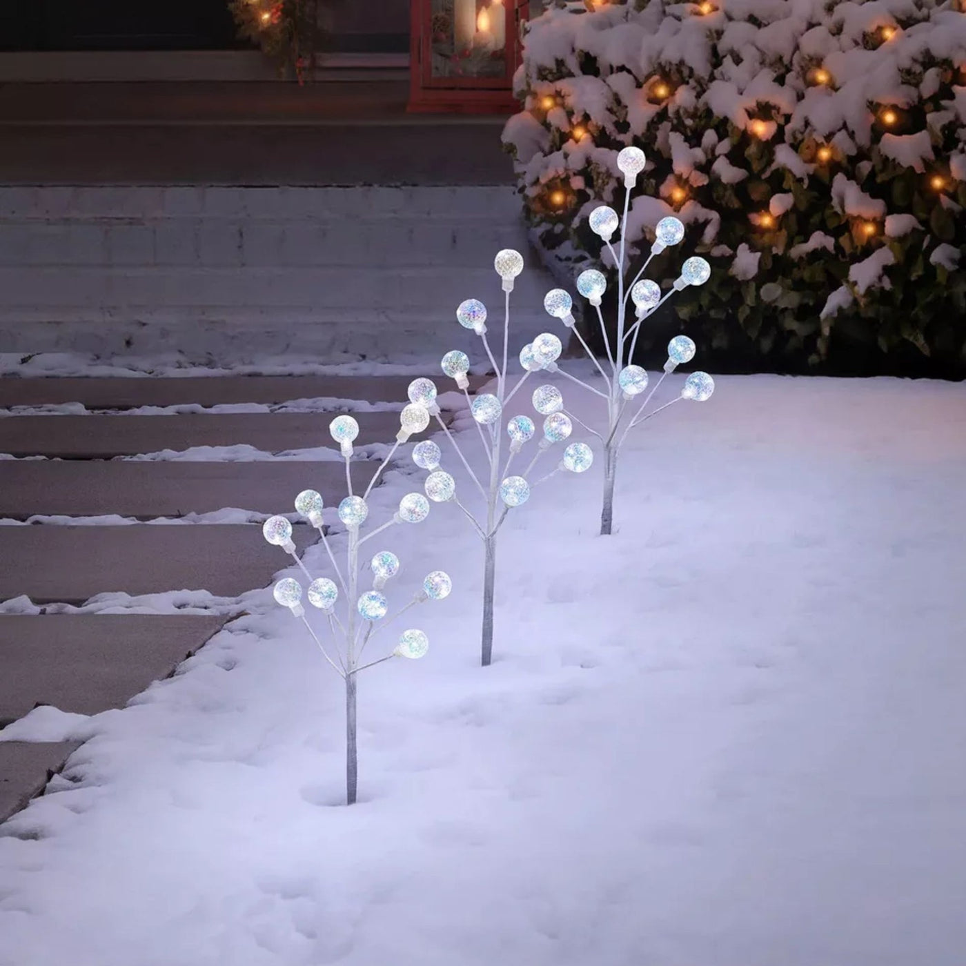 Member's Mark Iridescent Globe Pathway Lights | LED wire lights,  Set of 3