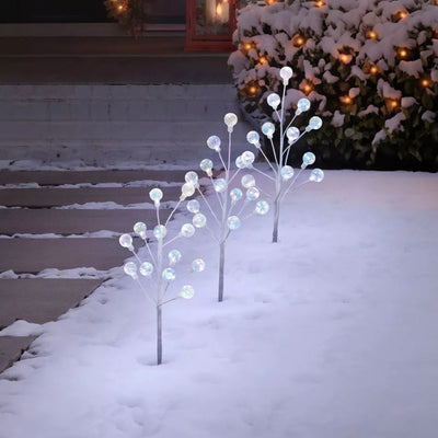 Member's Mark Iridescent Globe Pathway Lights | LED wire lights,  Set of 3