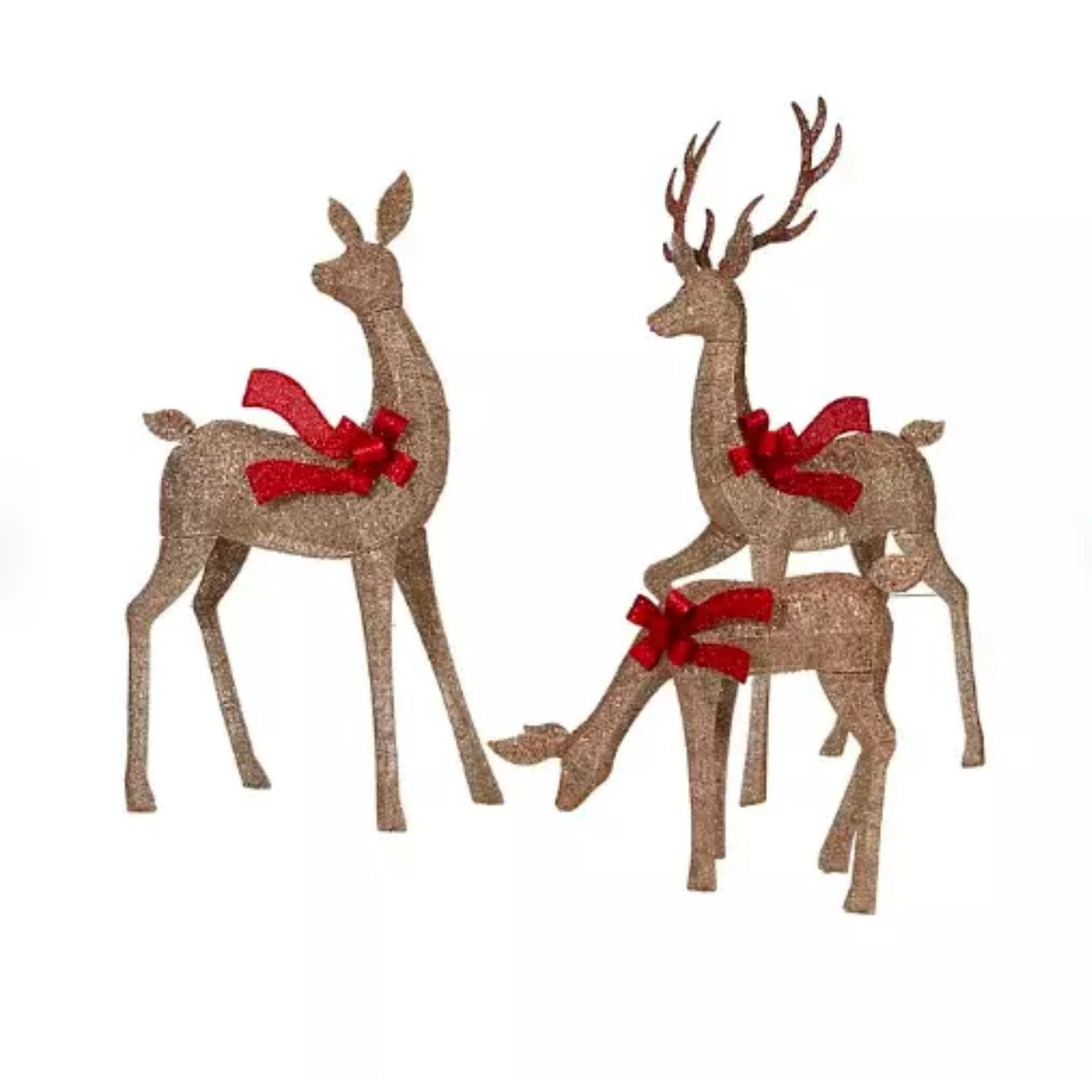 Member's Mark 3-Piece Pre-Lit Animated Deer Family – Enchanting Holiday Décor
