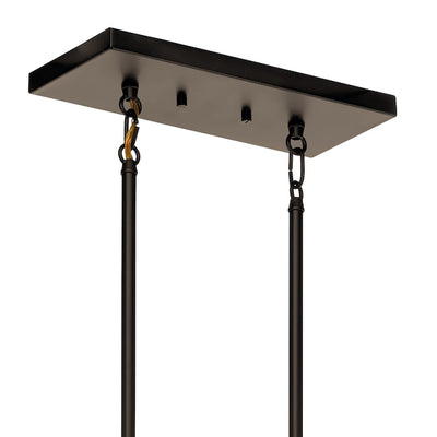 Kichler Solander 5-Light Linear Pendant, Olde Bronze Finish with Clear Glass Panels, 32-inch Fixture