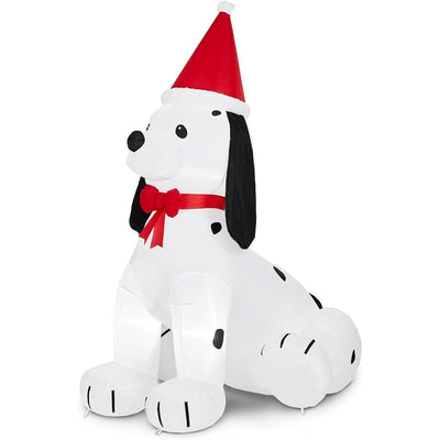 Glitzhome 6ft Christmas Inflatable Puppy Dog – Built-In Lights, Holiday Yard