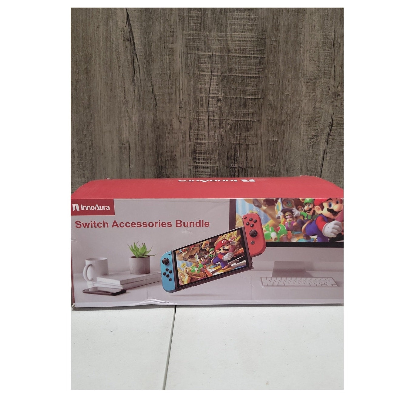 InnoAura 20 pc Switch OLED Accessories Bundle, Black Case