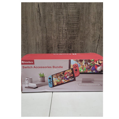 InnoAura 20 pc Switch OLED Accessories Bundle, Black Case