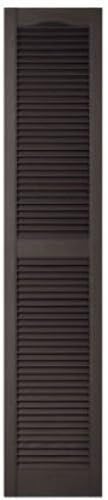 Builders Edge TV817723 PR 15x72 Black Exterior Louver Shutter
