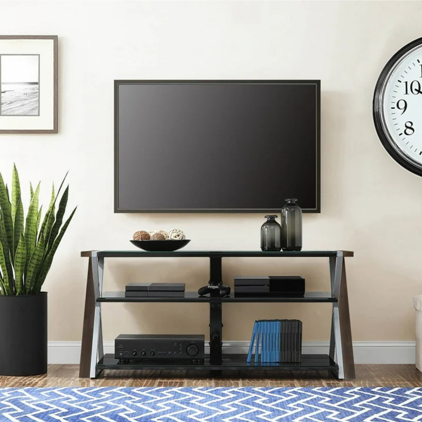 Whalen Xavier 3-in-1 Television Stand for TVs up to 70", Warm Ash