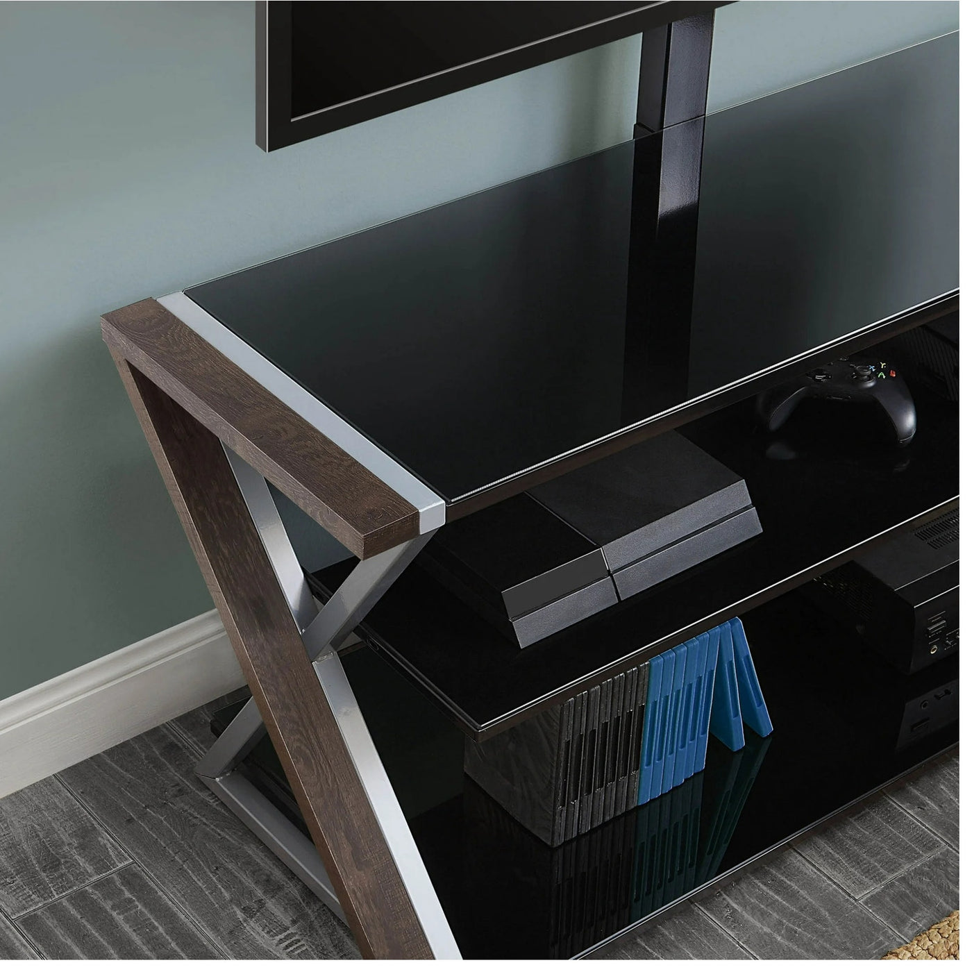 Whalen Xavier 3-in-1 Television Stand for TVs up to 70", Warm Ash