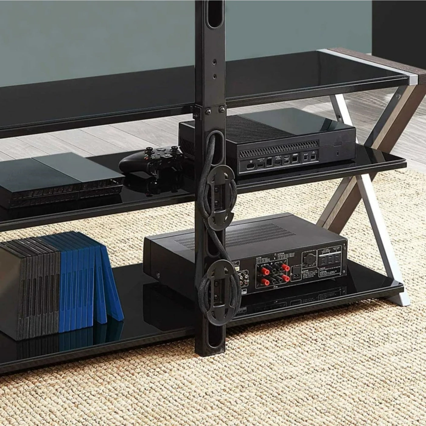 Whalen Xavier 3-in-1 Television Stand for TVs up to 70", Warm Ash