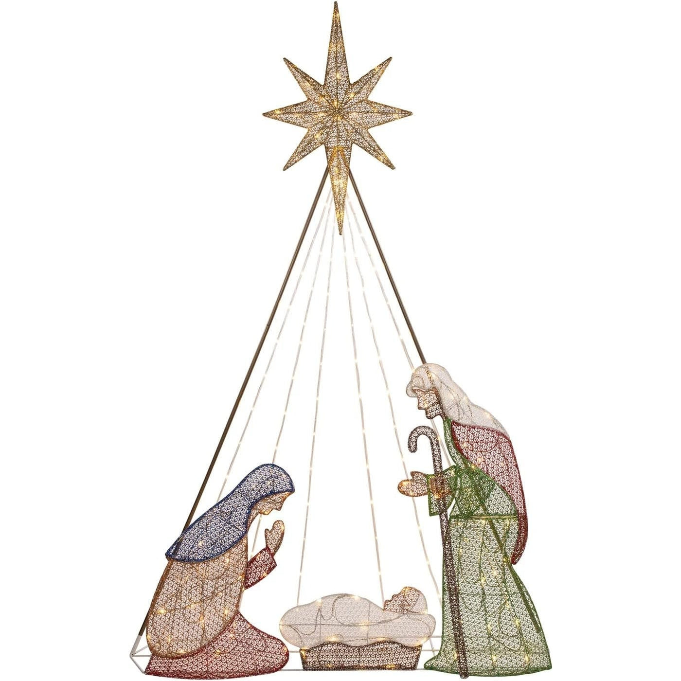 Member's Mark 72" Pre-Lit Nativity Scene – Classic Illuminated Holiday Display