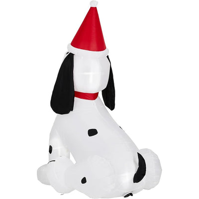 Glitzhome 6ft Christmas Inflatable Puppy Dog – Built-In Lights, Holiday Yard