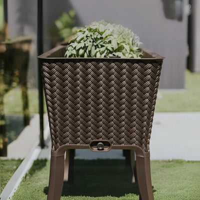 Keter Splendor 31.7 Gallon Raised Garden Bed  | Vegetables, Herbs | Brown