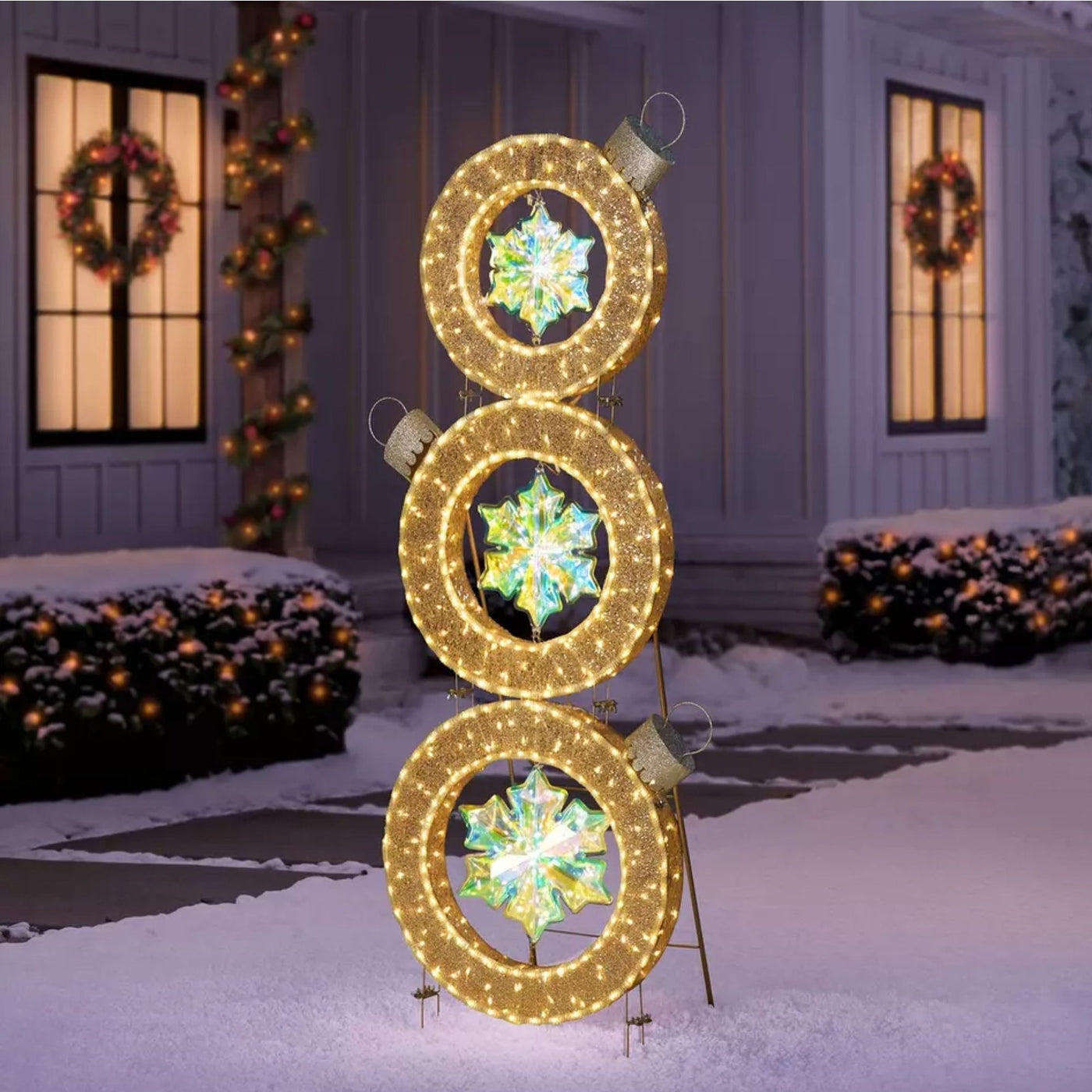 Member’s Mark 6' Pre-Lit Stacked Ornament Décor