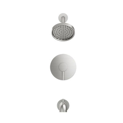 Allen + roth Harlow Brushed Nickel 1-Handle Bathtub & Shower Faucet with Valve