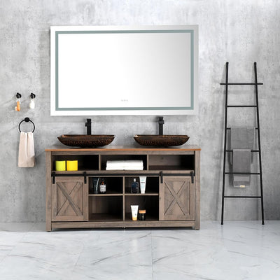 LED Bathroom Mirror with Anti-Fog & Dimmable Lighting