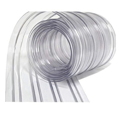 RESILIA - Plastic Vinyl Strip Curtain for Walk in Freezers, Coolers & Warehouse Doors - Clear, 120 mil Thick Between Ribs, 12 Inch x 100 Foot Roll