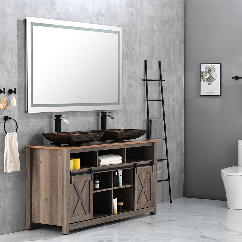 LED Bathroom Mirror with Anti-Fog & Dimmable Lighting