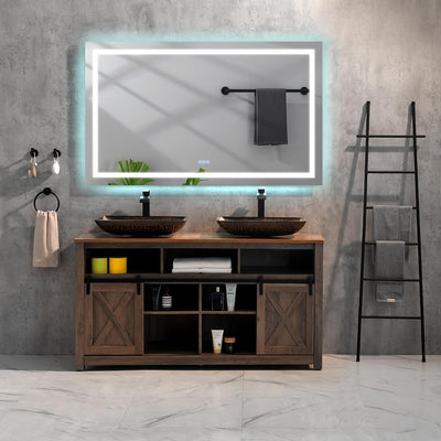 LED Bathroom Mirror with Anti-Fog & Dimmable Lighting