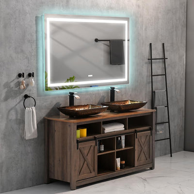 LED Bathroom Mirror with Anti-Fog & Dimmable Lighting