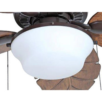 Harbor Breeze Waveport 52-Inch Aged Bronze LED Ceiling Fan with Palm Leaf Blades, Indoor/Outdoor