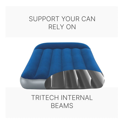 Bestway Maroon Tritech Queen Airbed – 20" with Built-In AC Pump