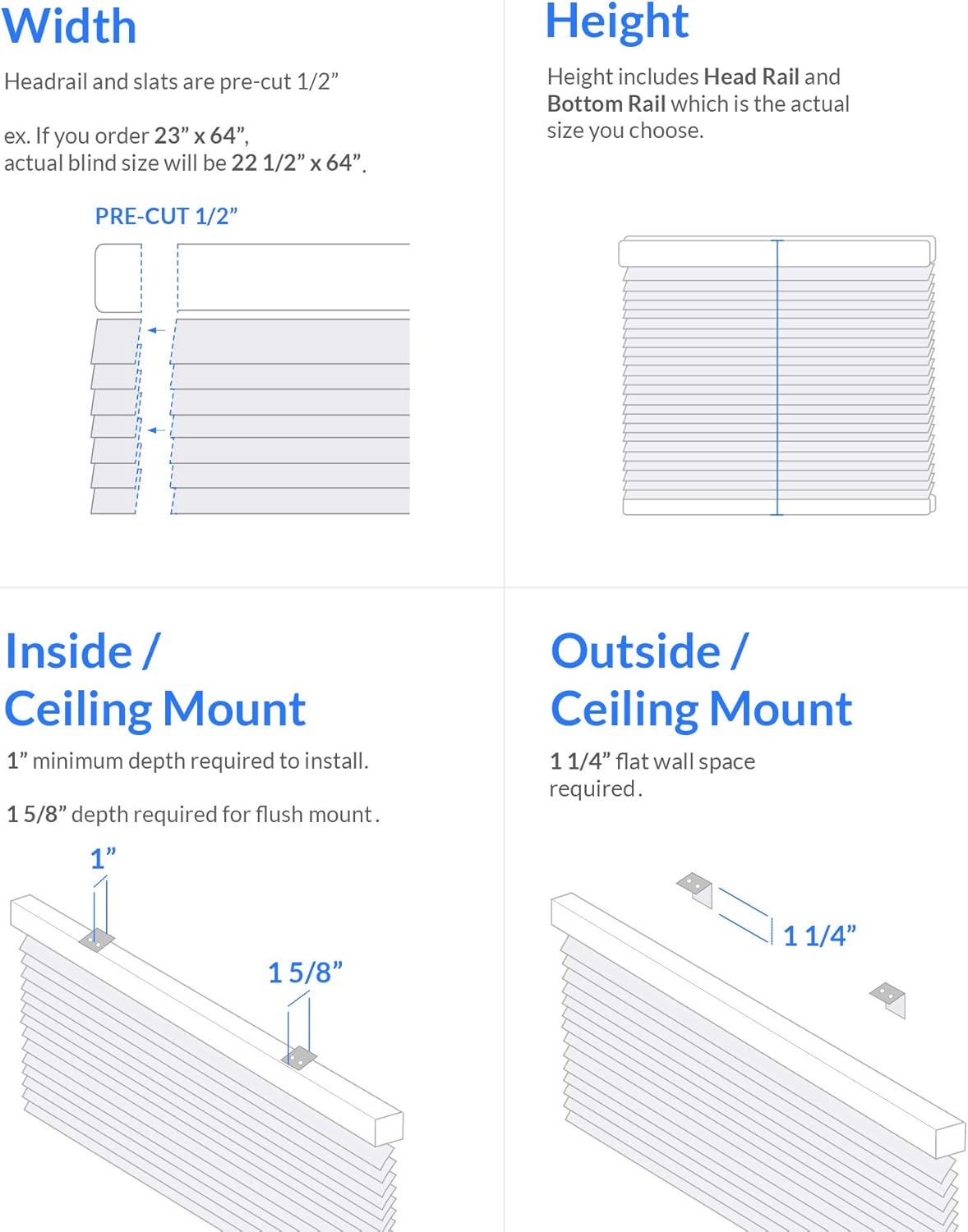 CHICOLOGY Cordless Mini Blinds - Gloss White Venetian Blinds for Windows & Doors, 72"W x 60"H