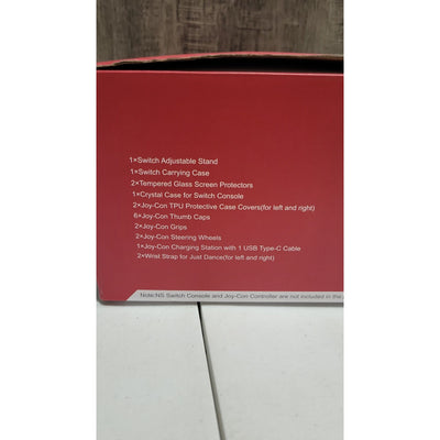 InnoAura 20 pc Switch OLED Accessories Bundle, Black Case