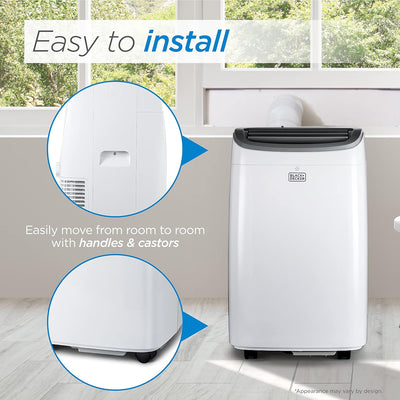 BLACK+DECKER 10,000 BTU Portable AC - 3-in-1 Unit with Dehumidifier & Fan, Includes Remote,