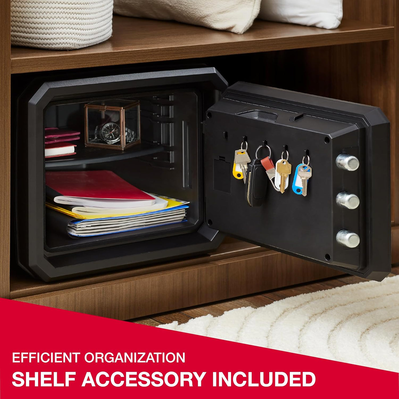 SentrySafe Shelf Safe: Fireproof, Waterproof, with Override Key