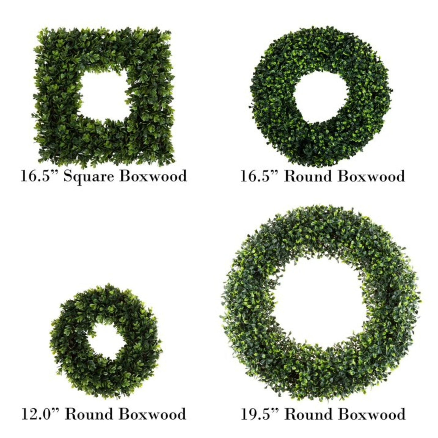 Pure Garden 19.5" Artificial Boxwood Wreath – Lush Greenery for Indoor & Outdoor