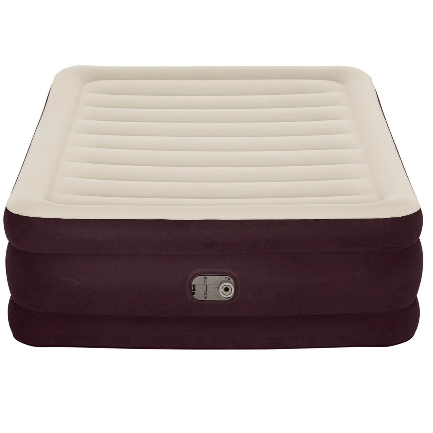 Bestway Maroon Tritech Queen Airbed – 20" with Built-In AC Pump for Comfort
