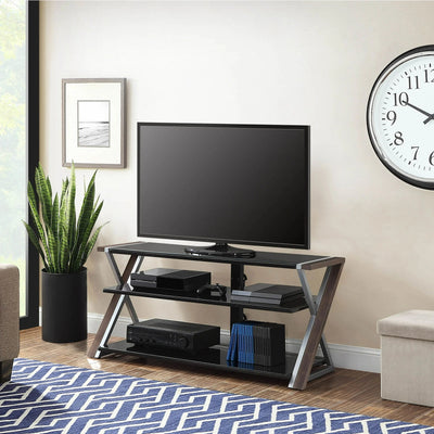 Whalen Xavier 3-in-1 Television Stand for TVs up to 70", Warm Ash