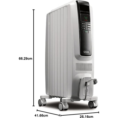 DeLonghi Up to 1500-Watt Radiant Tower Indoor Electric Space Heater Thermostat