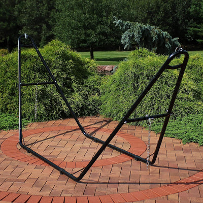 Sunnydaze Universal 2-Person Hammock Stand, Fits 9-14 ft Hammocks - 550 lbs Capacity, Heavy-Duty Steel, Black