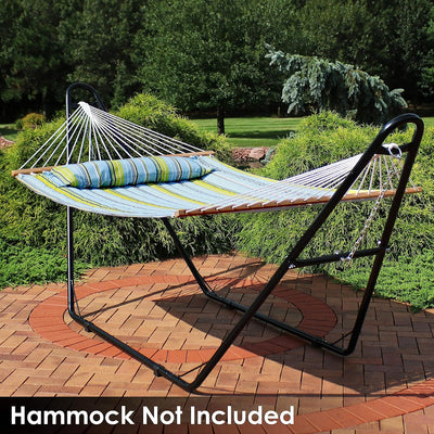 Sunnydaze Universal 2-Person Hammock Stand, Fits 9-14 ft Hammocks - 550 lbs Capacity, Heavy-Duty Steel, Black