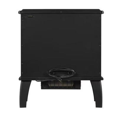 Style Selections 25.9-inches W 5200 Btu Black Metal Corner Electric Stove Heater