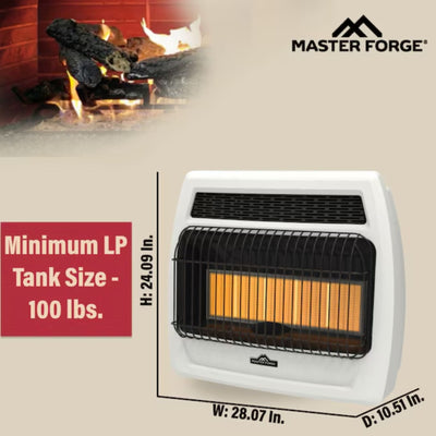 Master Forge 30000 -BTU Wall Radiant Heater Mount Indoor Natural gas or liquid