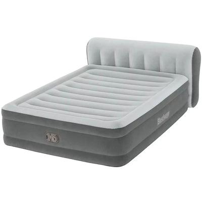 Bestway Headboard Tritech Queen Airbed – 18" with Built-In AC Pump for Comfort