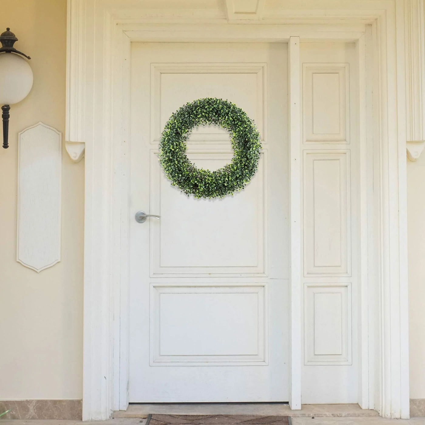 Pure Garden 19.5" Artificial Boxwood Wreath – Lush Greenery for Indoor & Outdoor