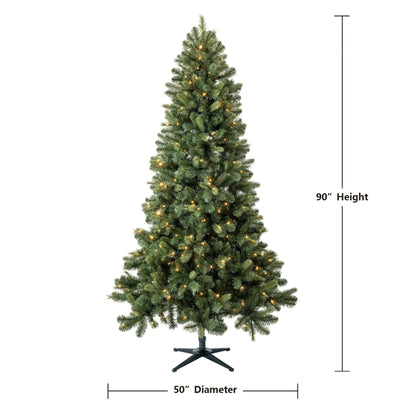 Evergreen Classics 7.5ft Pre-Lit Benton Pine Artificial Christmas Tree