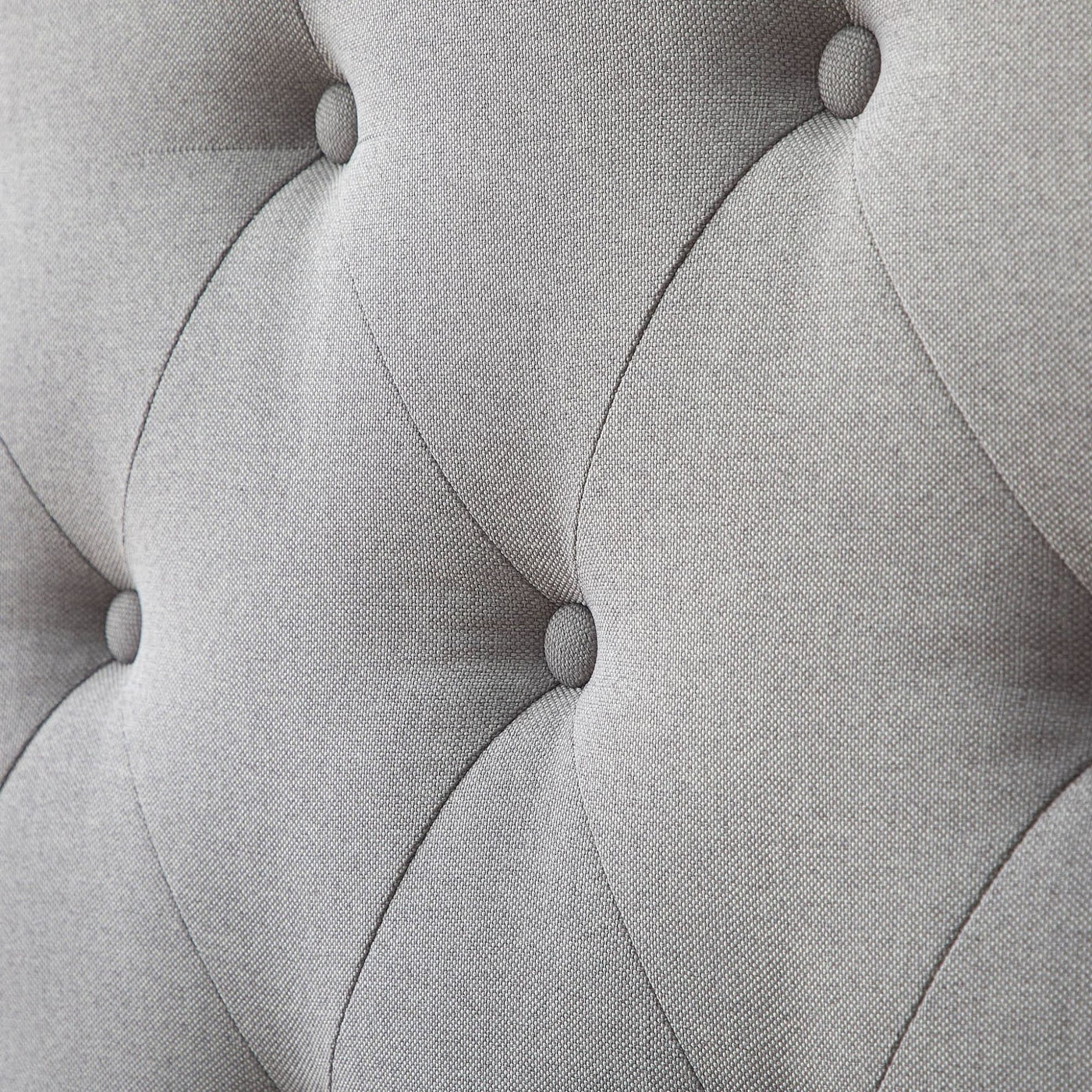 Rest Haven Elizabeth Wingback Upholstered Headboard with Button Tufting, Gray
