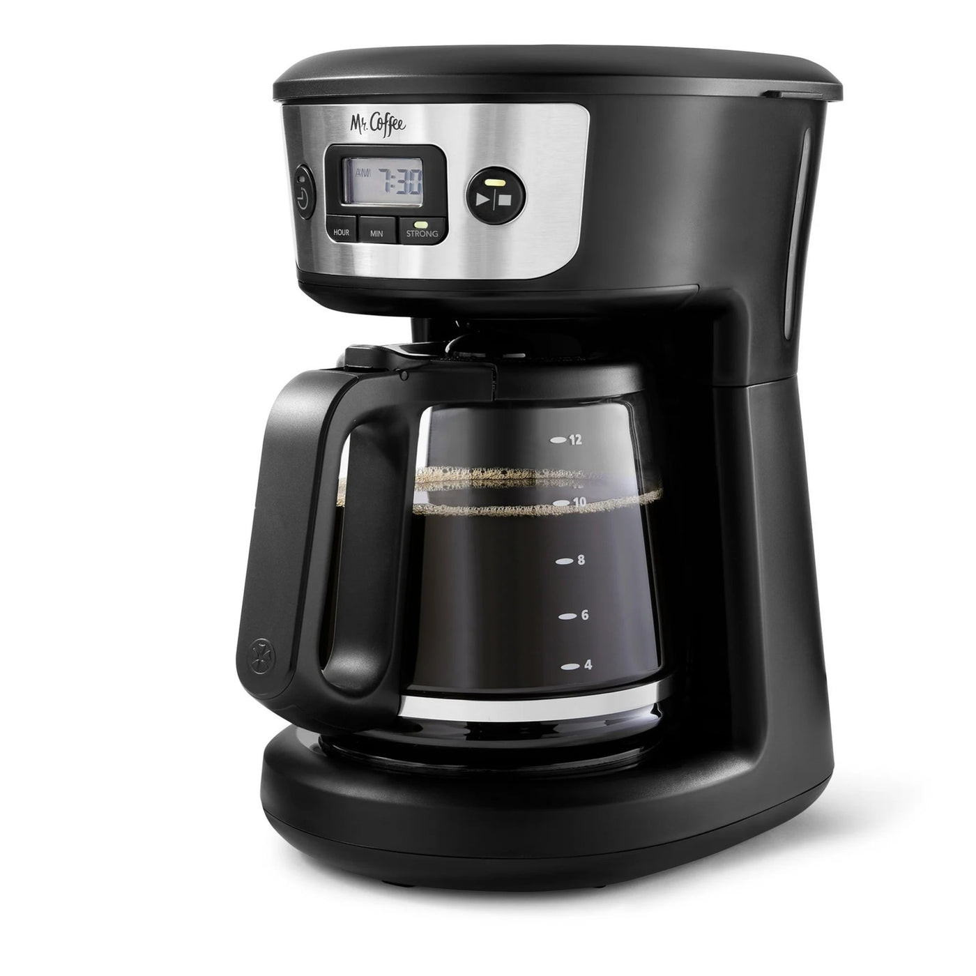 Mr. Coffee 12 Cup Programmable Coffee Maker with Strong Brew, Stainless