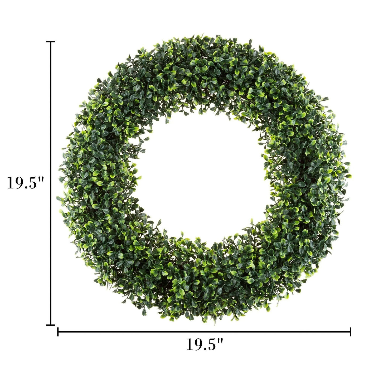 Pure Garden 19.5" Artificial Boxwood Wreath – Lush Greenery for Indoor & Outdoor