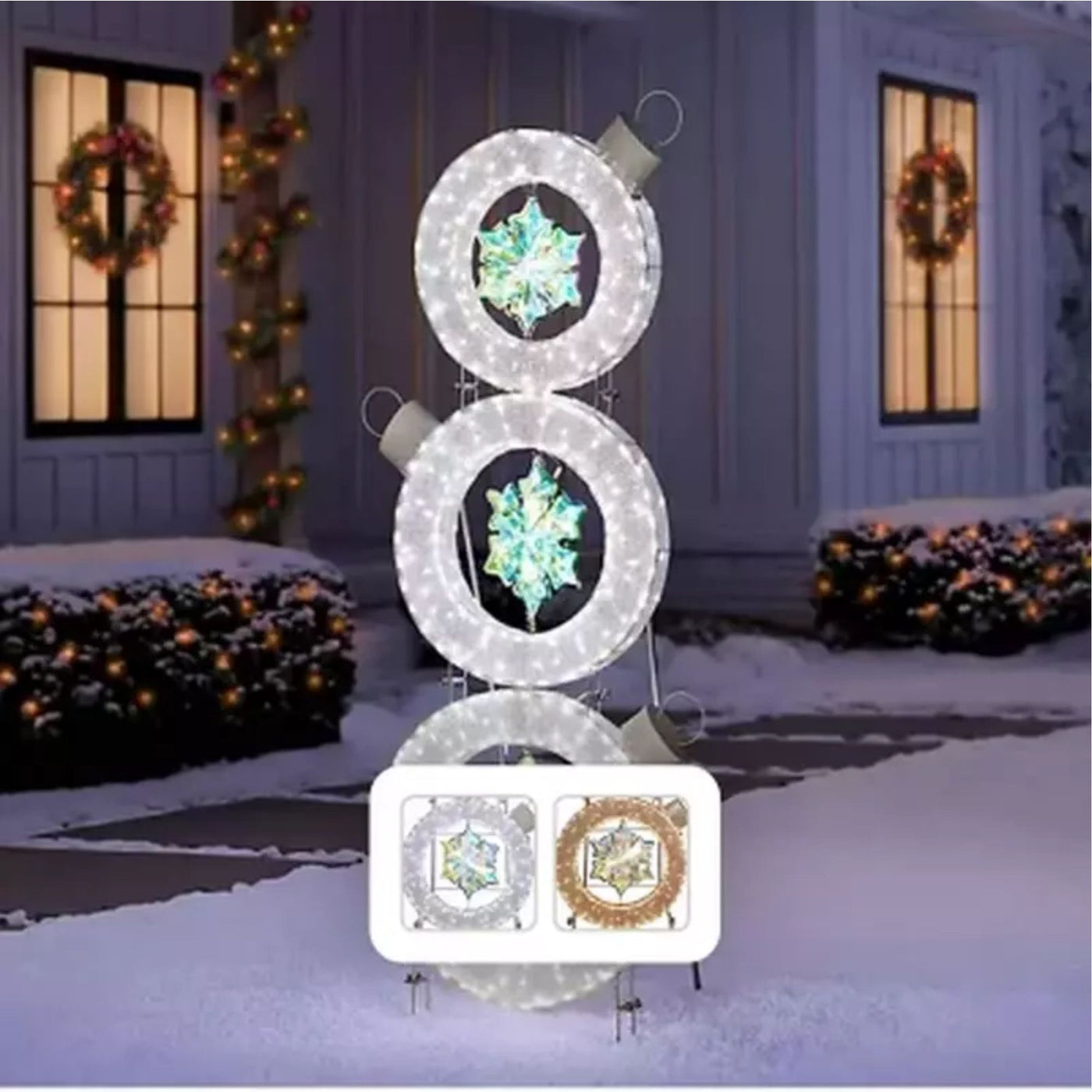 Member’s Mark 6' Pre-Lit Stacked Ornament Décor