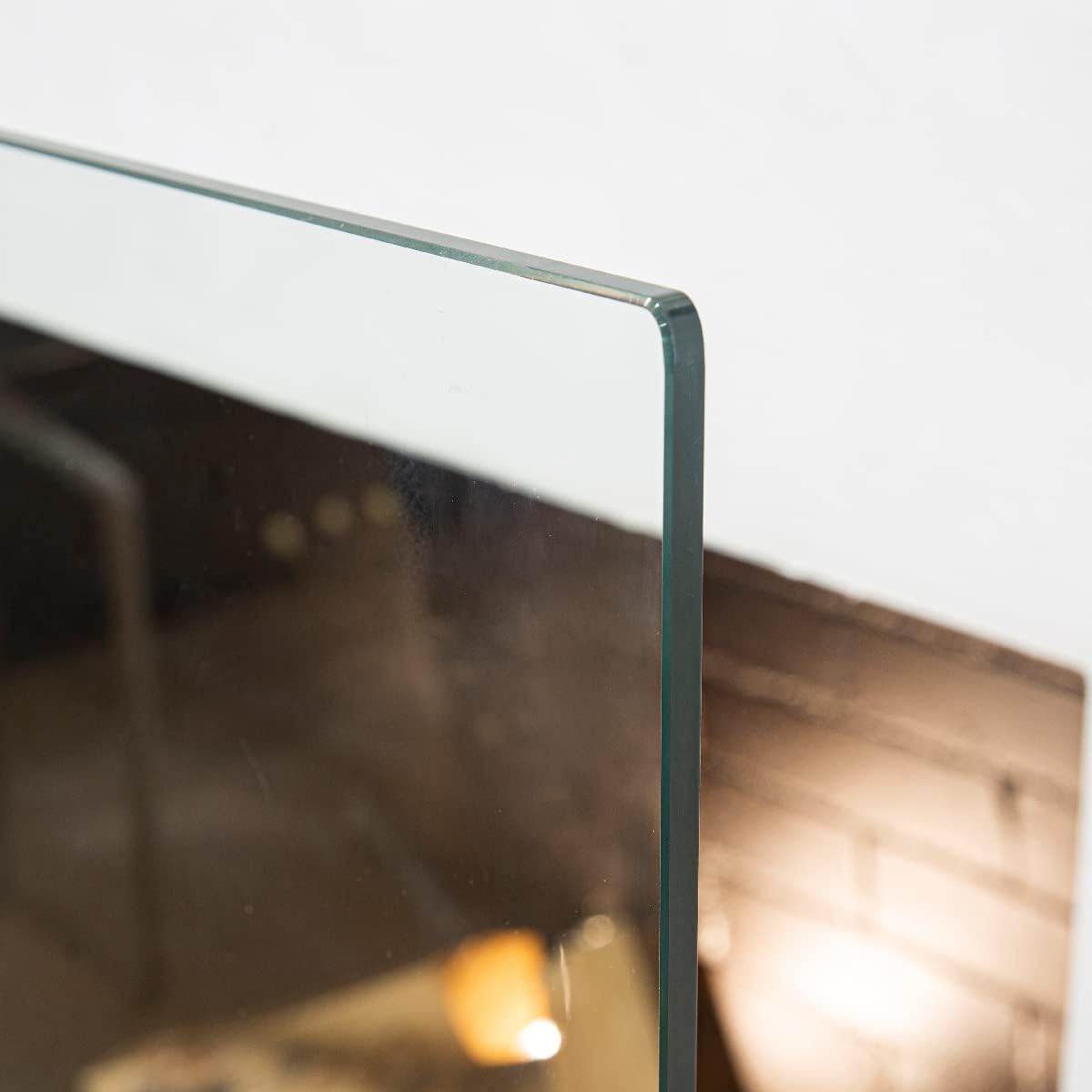 Barton Fireplace Screen Guard Panel Tempered Glass Fence Stand 46" x 33" 95059