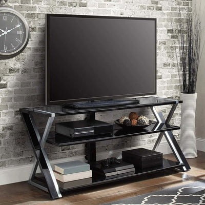 Whalen Xavier 3-in-1 Television Stand for TVs Up to 70" Swivel Mount | Black