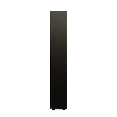 SPOFLYINN 4-Tier Tall Storage Cabinet | Slim Side Cabinet with LED Lighting | Black